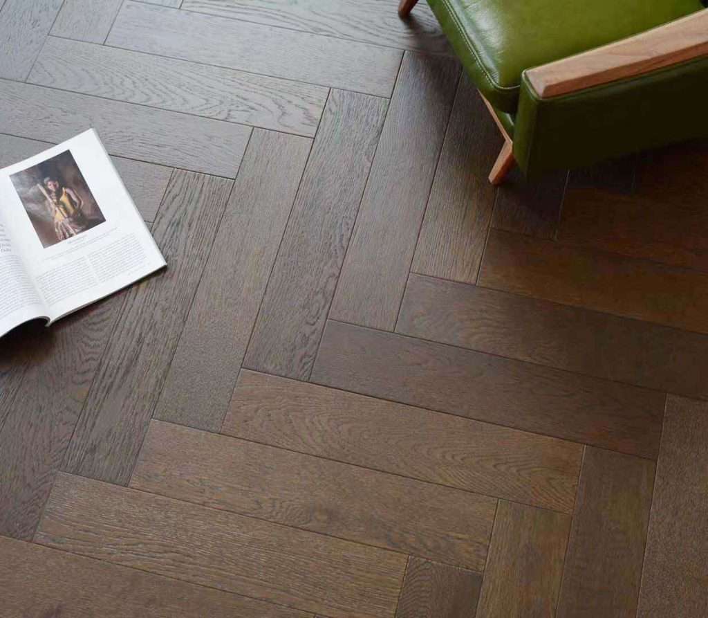 Herringbone engineered flooring